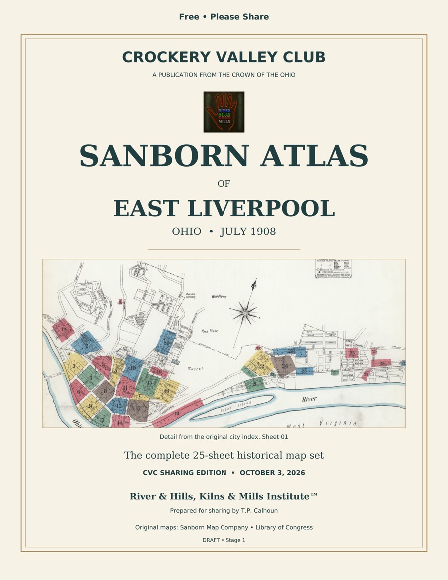 East Liverpool Sanborn Atlas, 1908 — original cover