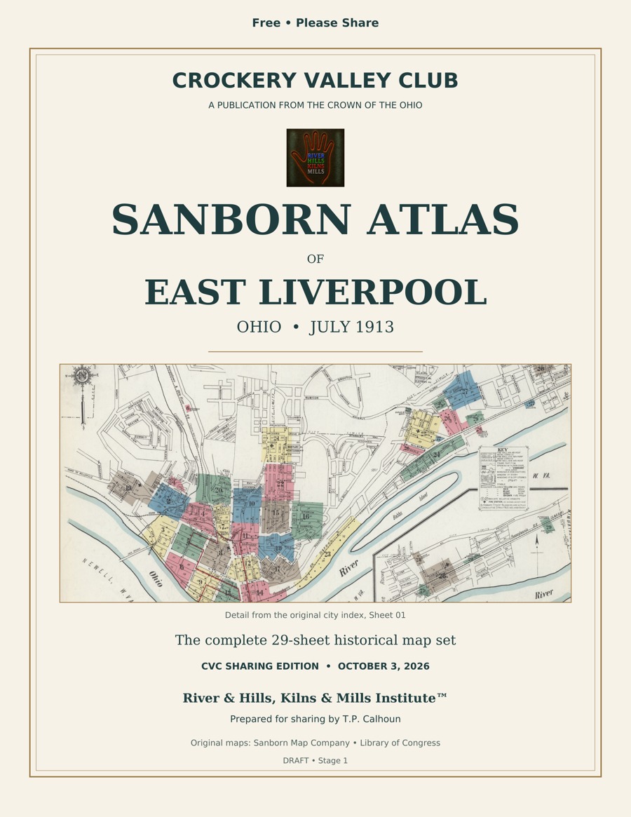 East Liverpool Sanborn Atlas, 1913 — original cover