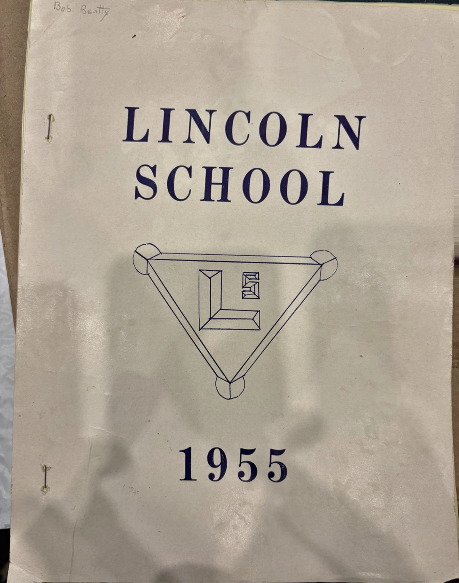 Lincoln School — 1955 Eighth Grade Booklet — original cover